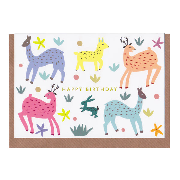 Happy Birthday Fawn - Greetings Card