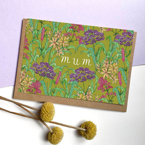 Mum (Wildflowers) - Greetings Card