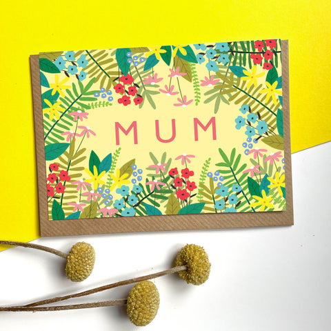 Mum (Floral) - Greetings Card