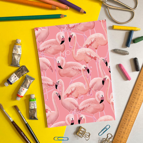 Pink Flamingos - A5 Notebook