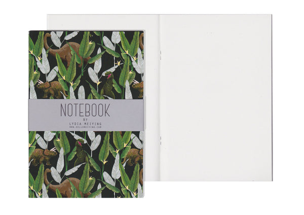 Dinosaur Jungle Green - A5 Notebook