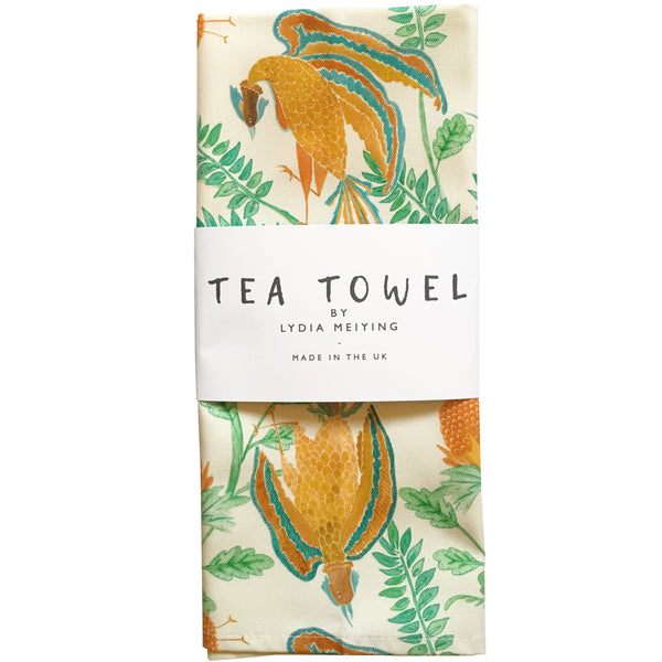 Emperor's Garden (Ivory) - Tea Towel