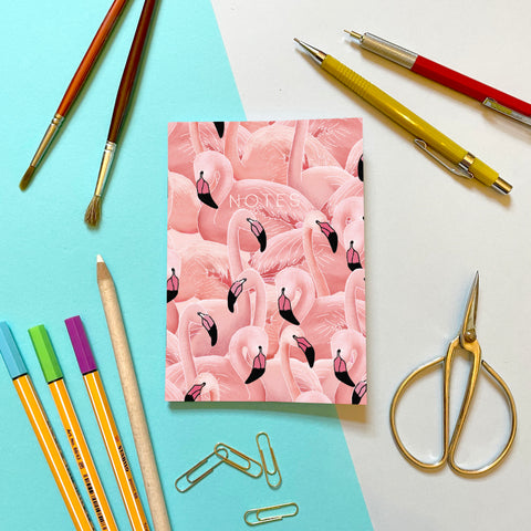 A Flamboyance of Flamingos - Mini Notebook