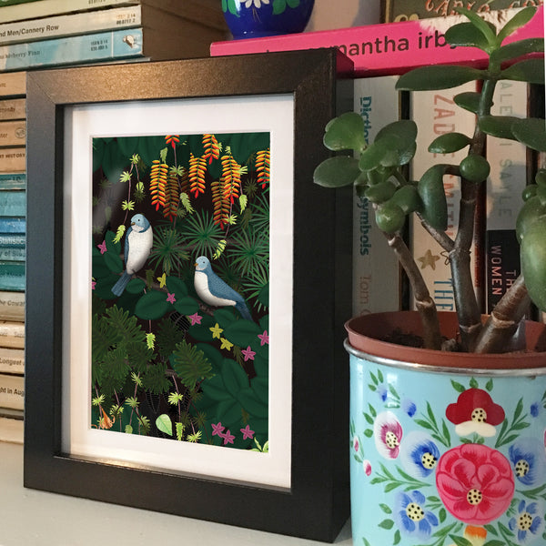 Jungle Birds - Framed Mini Print