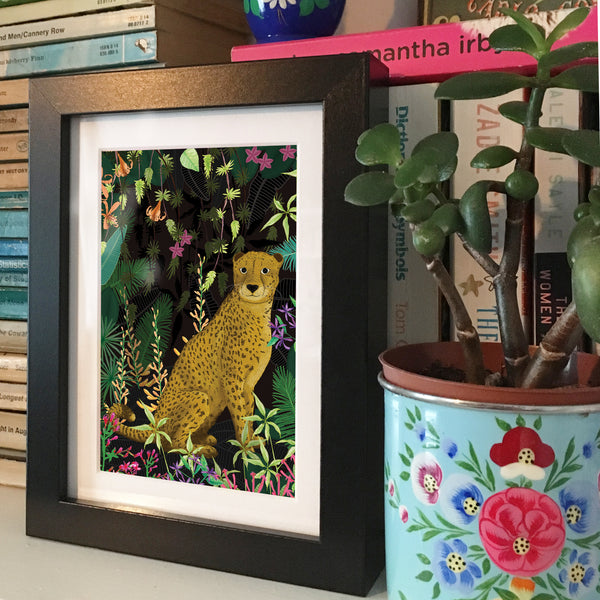 Jungle Cheetah - Framed Mini Print