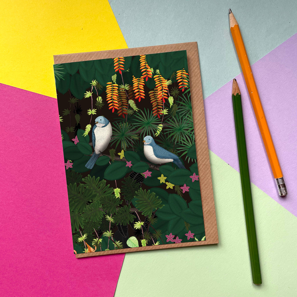 Jungle Birds - Greetings Card