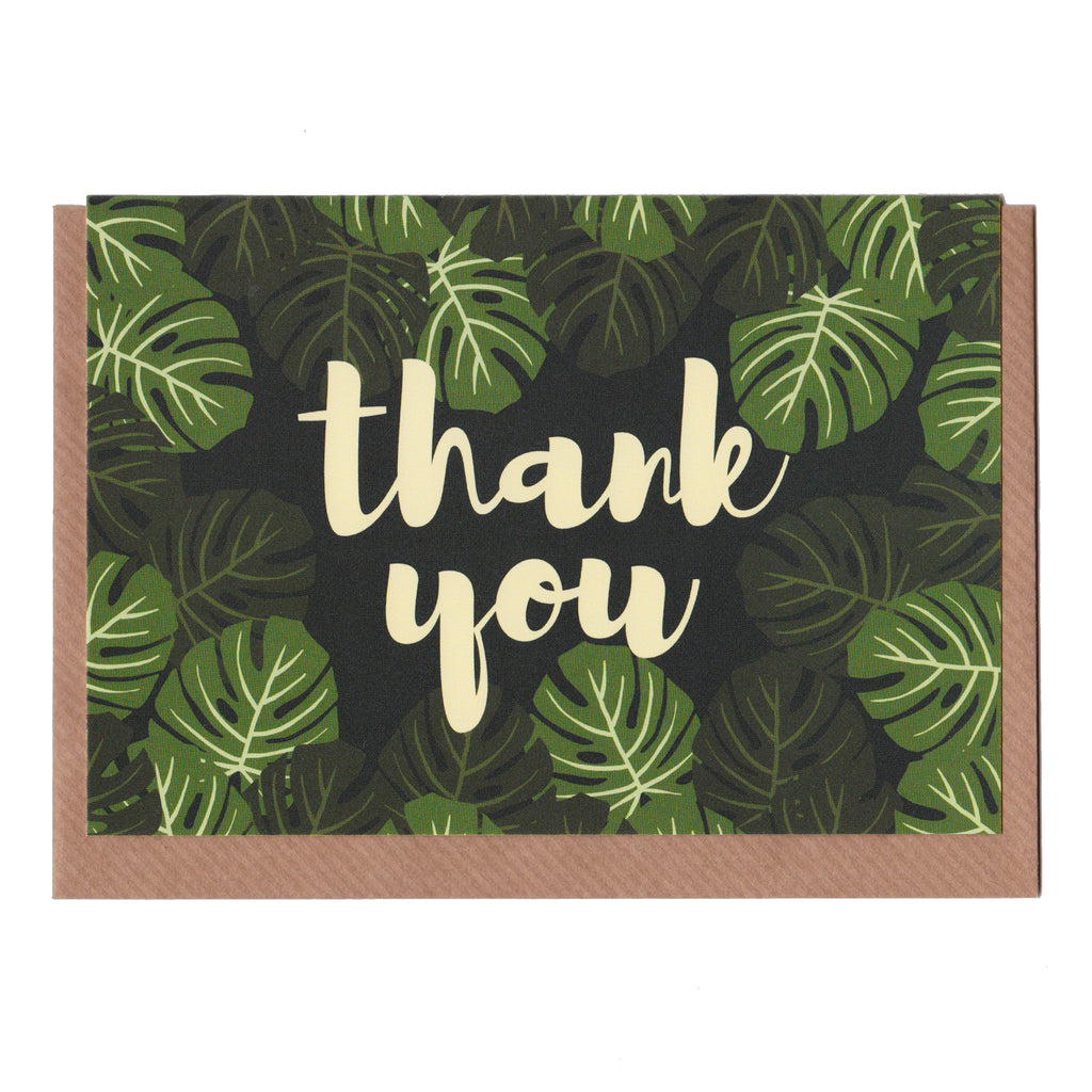 Thank You - Monstera - Greetings Card