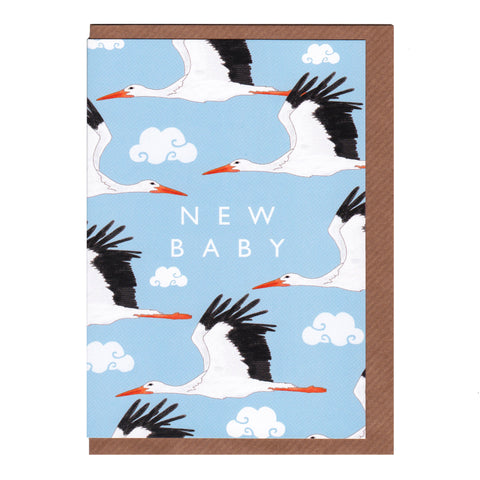 New Baby (blue) - Greetings Card