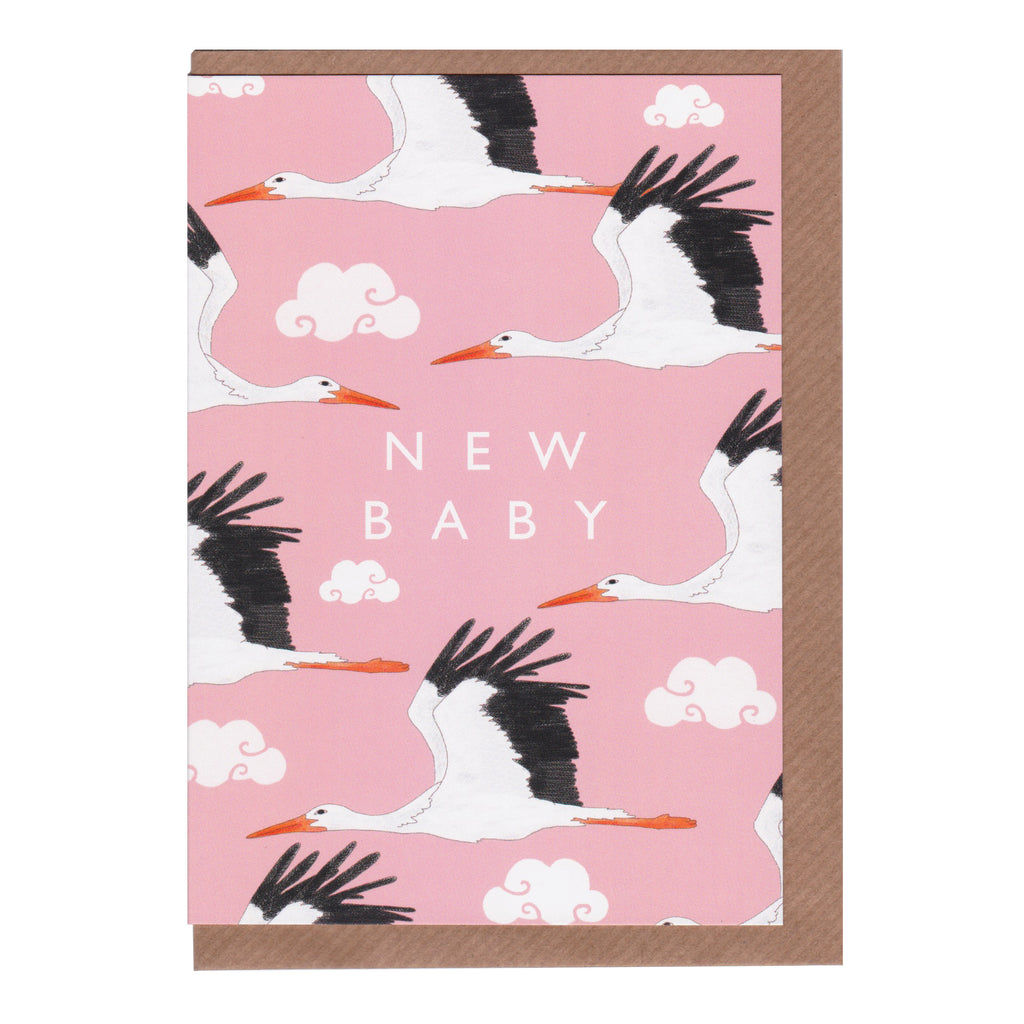 New Baby (pink) - Greetings Card