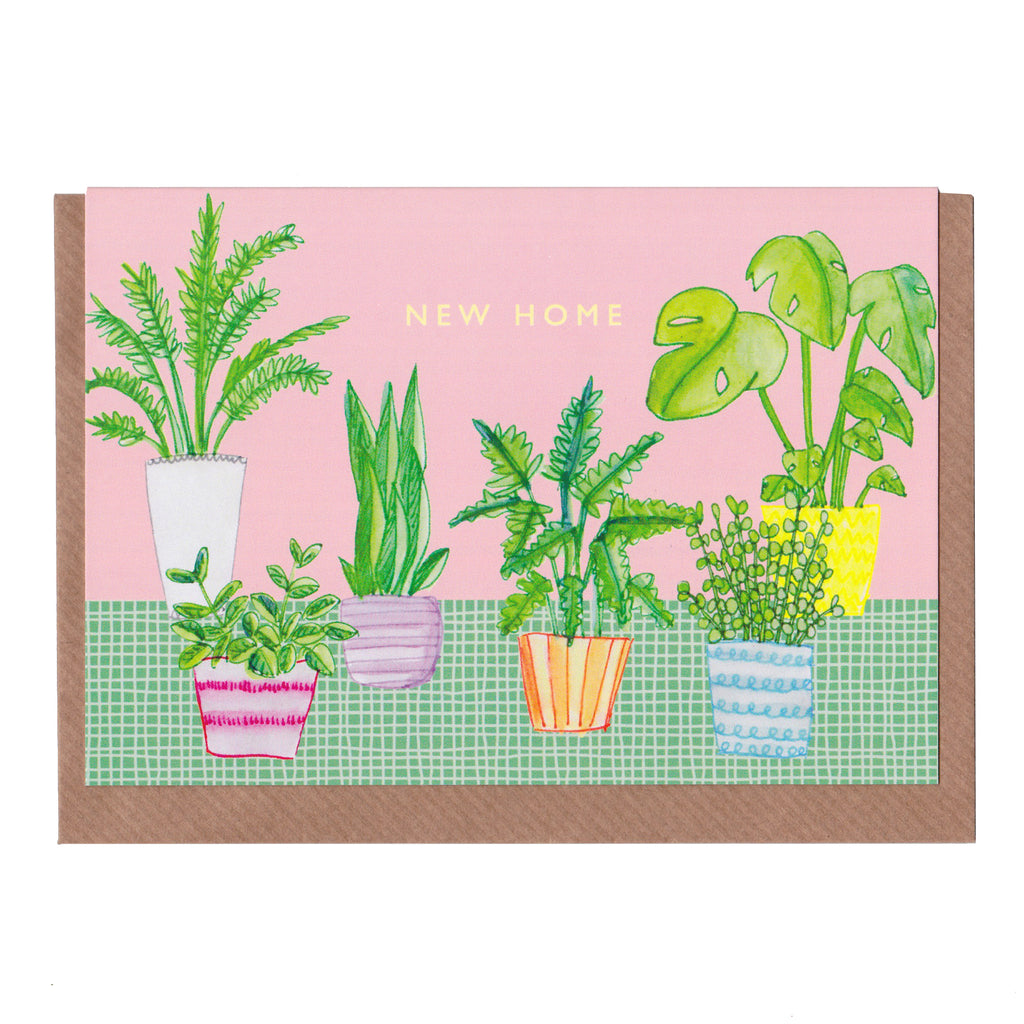 New Home (House Plants) - Greetings Card
