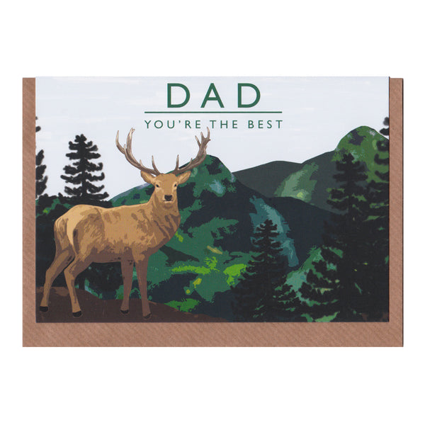 Dad (Stag) - Greetings Card