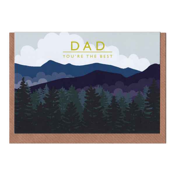 Dad (Mountains) - Greetings Card