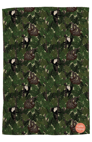 Monkeys and Sloths - Tea Towel