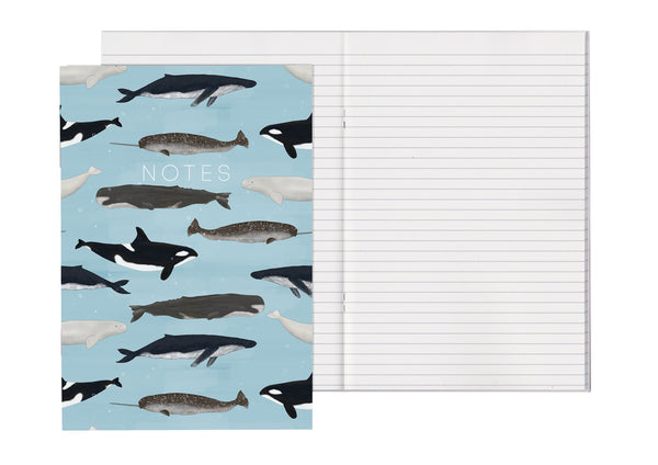 Whales - A5 Notebook
