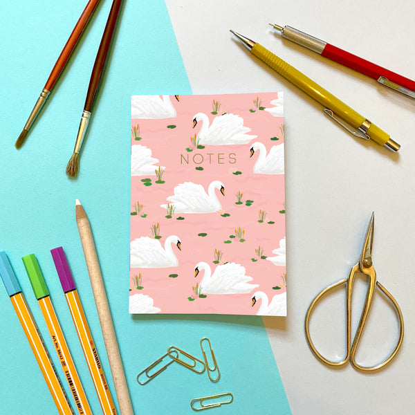 Mini Note Pink Pink Swan - Mini Notebook – Lydia Meiying