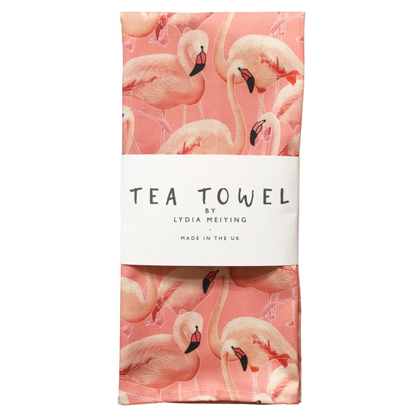 Pink Flamingos - Tea Towel