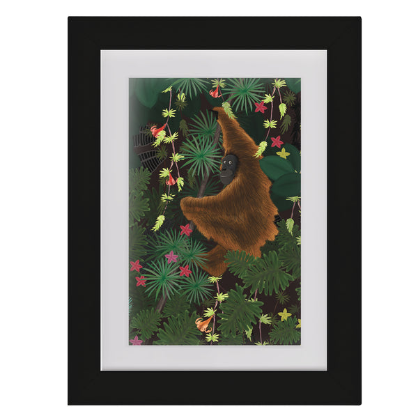 Jungle Orangutan - Framed Mini Print
