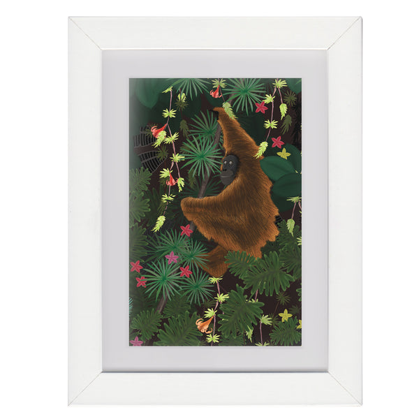 Jungle Orangutan - Framed Mini Print