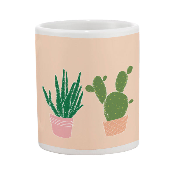 Succulents (peach) - Mug