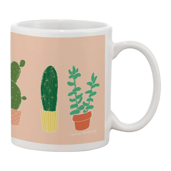 Succulents (peach) - Mug