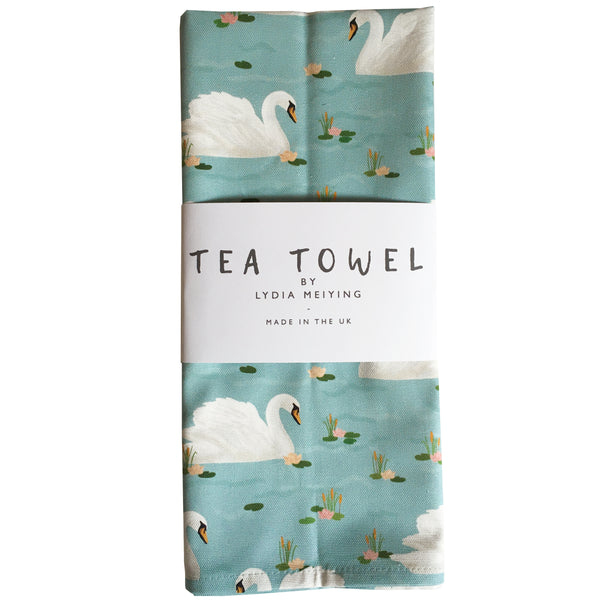 Swans - Tea Towel