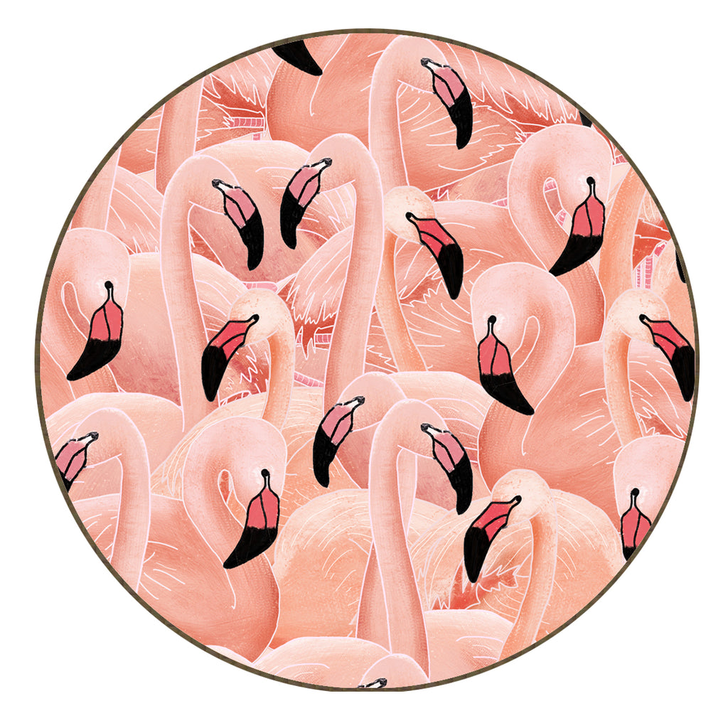 A Flamboyance of Flamingos - Coaster